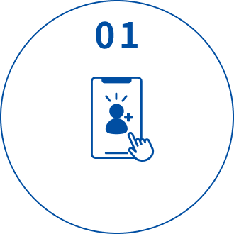 LINE友だち追加」から友だち追加してください