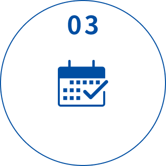 日時を選んで予約完了です